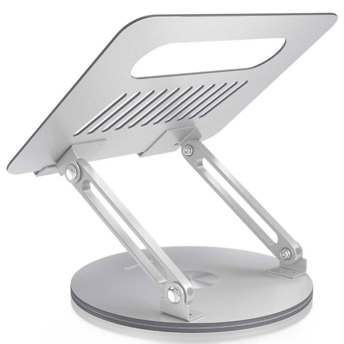 Aisens Soporte de Sobremesa XL Giratorio Ajustable para Portátil/Tablet 10-17 Pulgadas, Plata